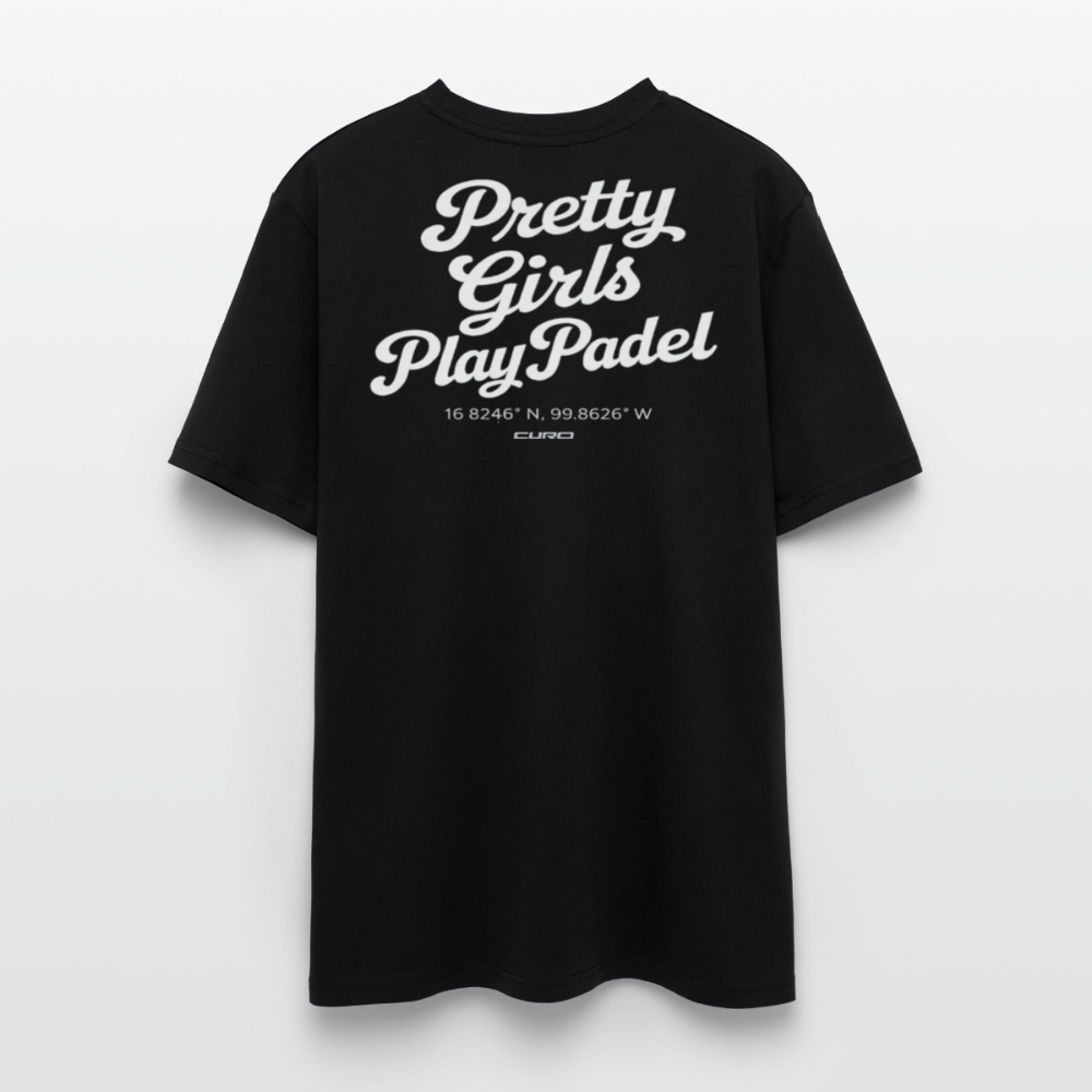 PRETTY GIRLS PLAY PADEL REGULAR TEE - black
