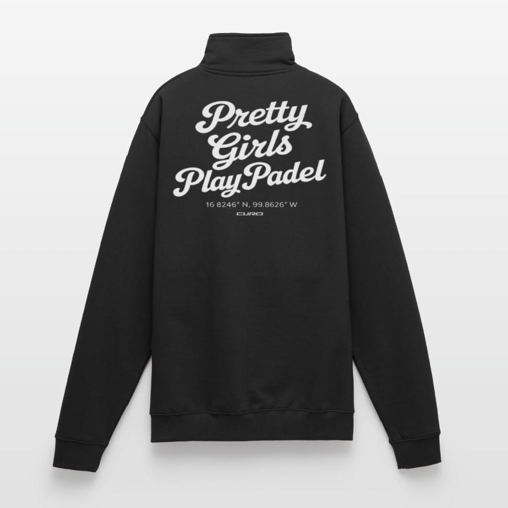 PRETTY GIRLS PLAY PADEL HALF ZIP - black
