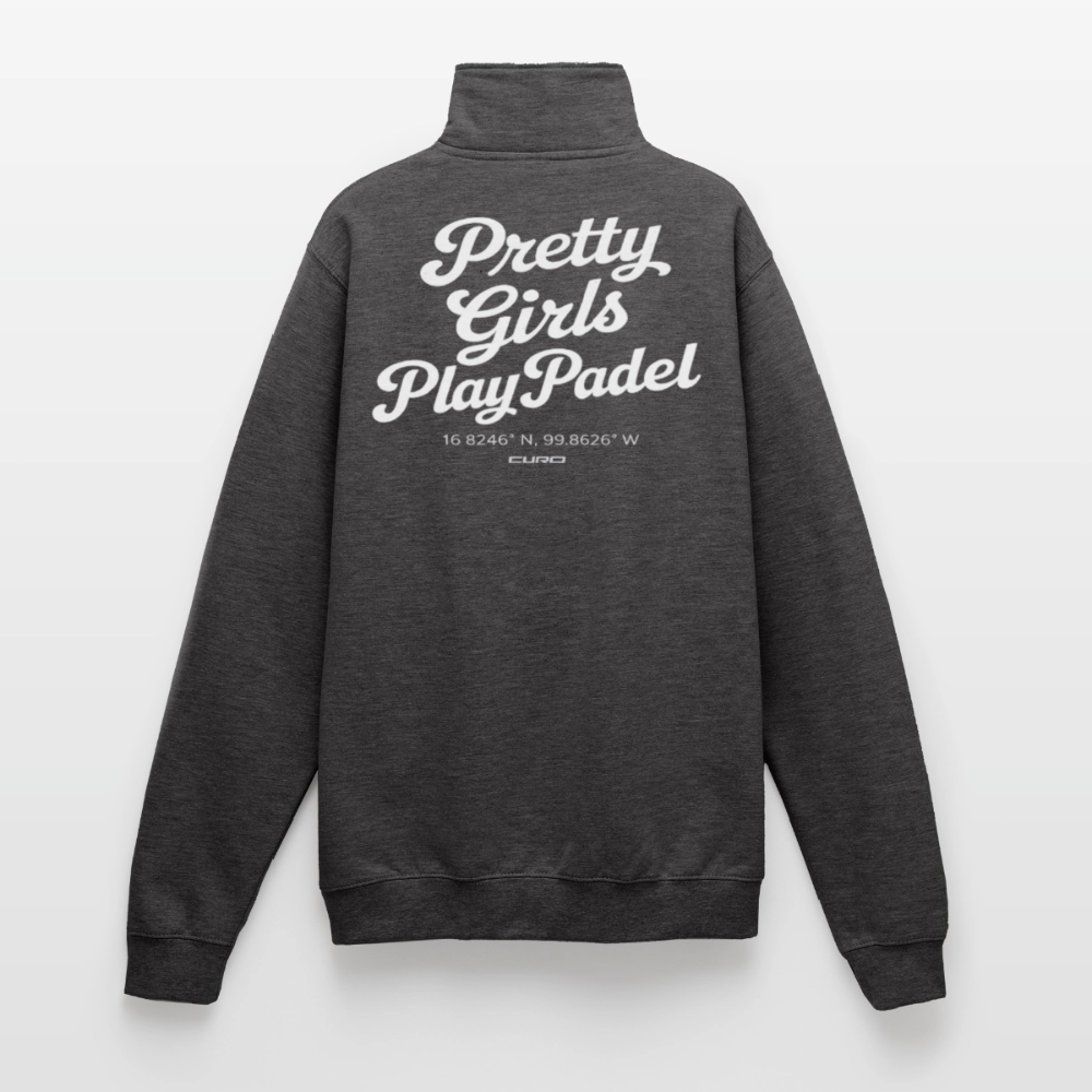 PRETTY GIRLS PLAY PADEL HALF ZIP - charcoal grey