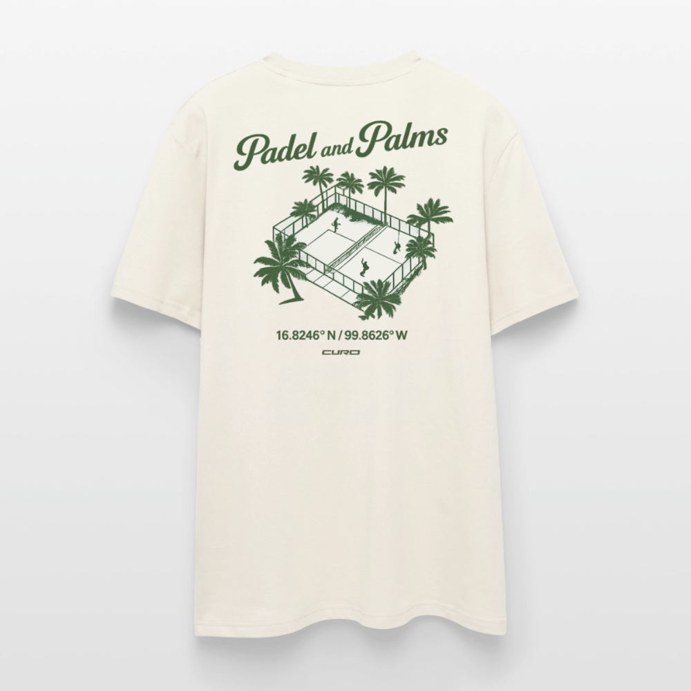 PADEL AND PALMS REGULAR TEE - natural white