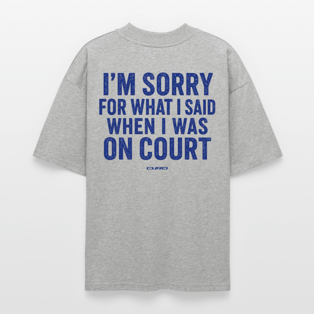 COURT TALK OVERSIZED TEE - Grau meliert