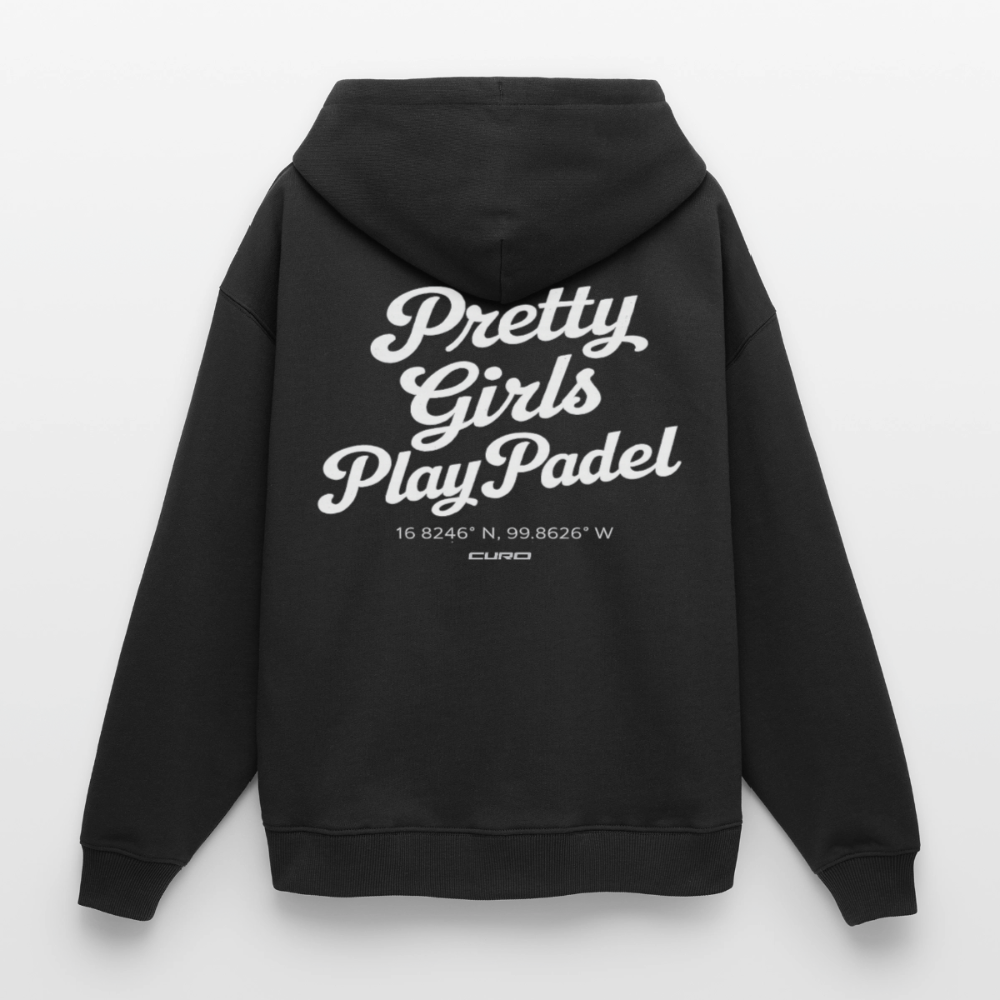 PRETTY GIRLS PLAY PADEL HOODIE - black