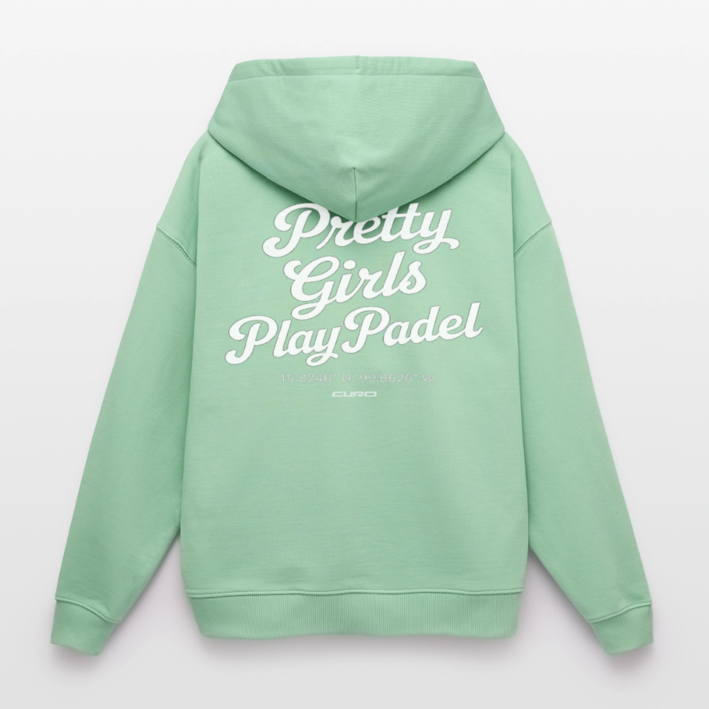 PRETTY GIRLS PLAY PADEL HOODIE - misty jade