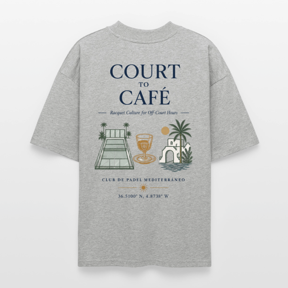 COURT TO CAFE OVERSIZED TEE - Grau meliert