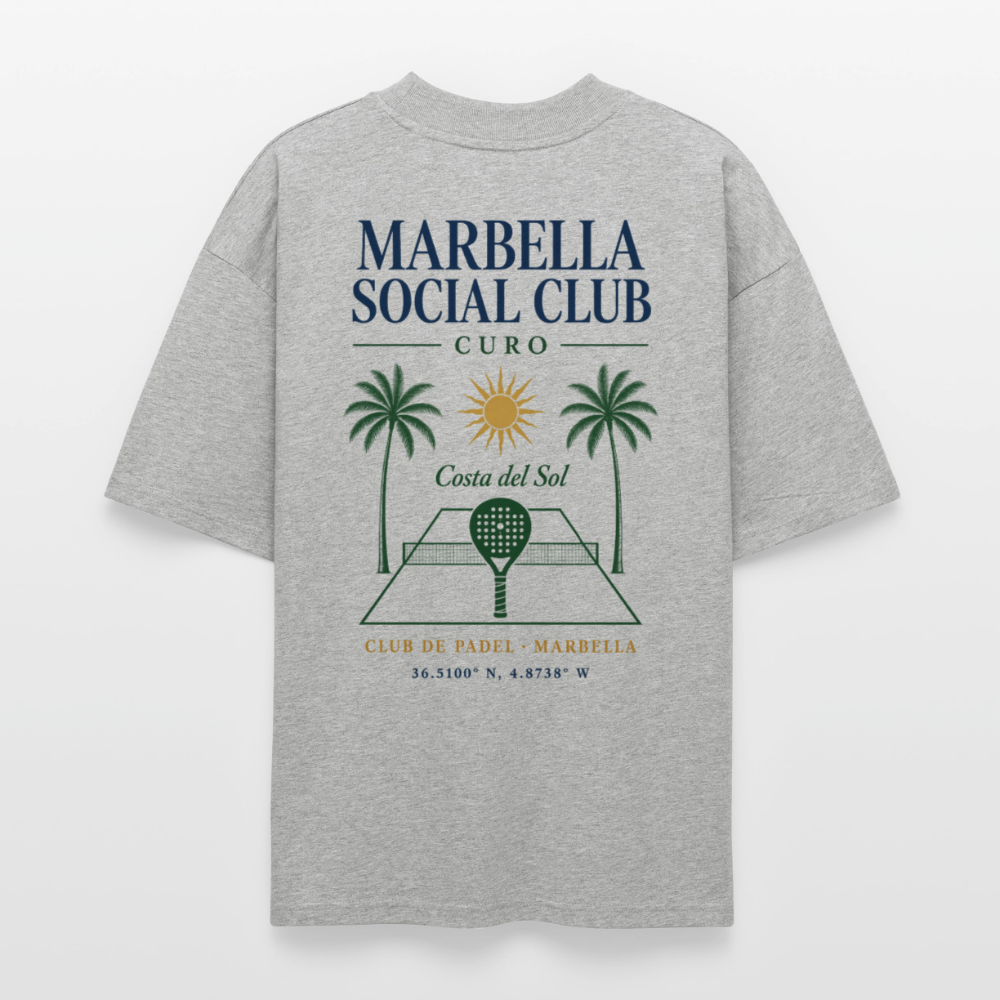 MARBELLA SOCIAL CLUB OVERSIZED TEE - Grau meliert