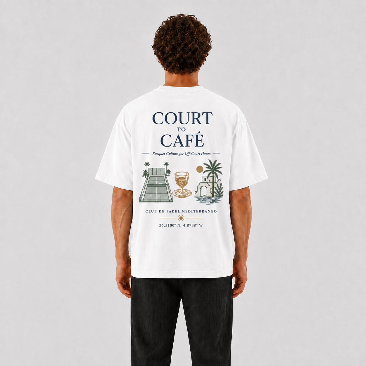 COURT TO CAFE OVERSIZED TEE