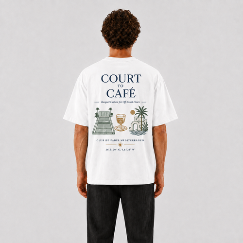 COURT TO CAFE OVERSIZED TEE
