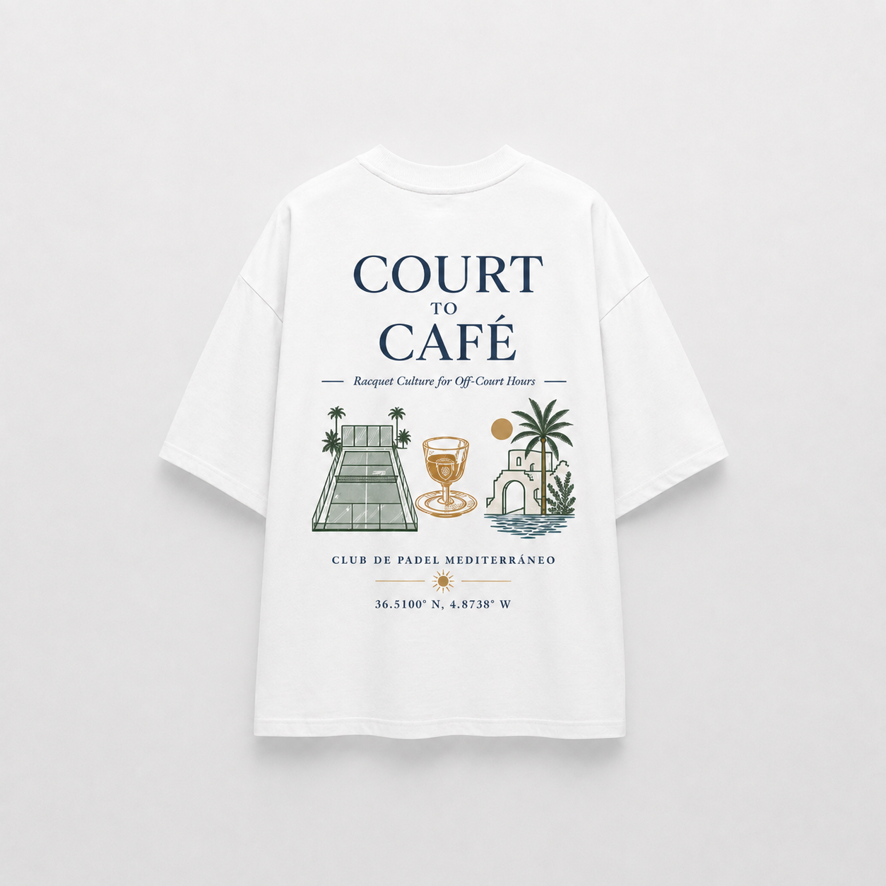 COURT TO CAFE OVERSIZED TEE